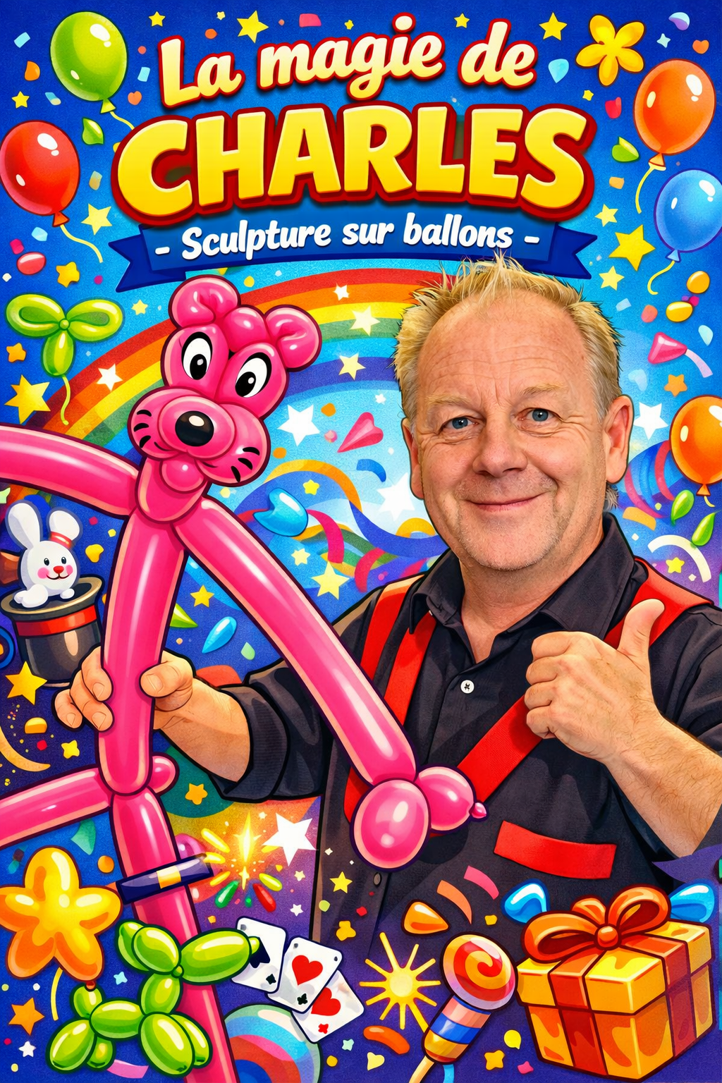 LA MAGIE DE charles -Sculptures sur Ballons animation pour enfants